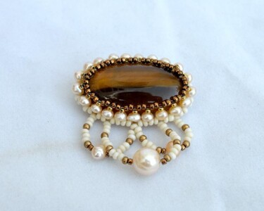 Design titled "Tiger eye brooch" by Irena Zelickman, Original Artwork, Jewelry