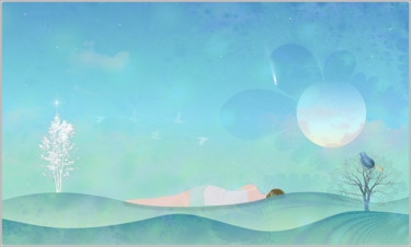 数字艺术 标题为“Pleine Lune” 由Harald Dastis, 原创艺术品, 数字油画