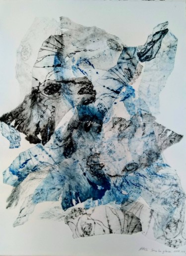 印花与版画 标题为“Sous la glace colle…” 由Véronique Attia, 原创艺术品, 雕刻
