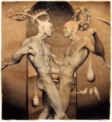 PHYSICS OF SODOMY Картина под названием "PHYSICS OF SODOMY" - Dmitry Vorsin, Подлинное произведение искусства, Чернила