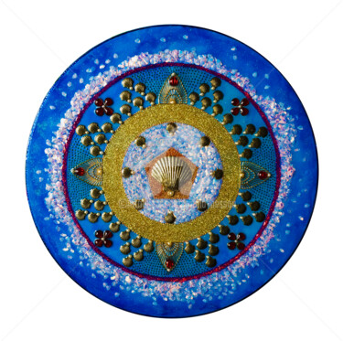 Coquille Saint-Jacques Peinture intitulée "Coquille Saint-Jacq…" par Mona Bessaa, Œuvre d'art originale, Acrylique Monté sur Panneau de bois