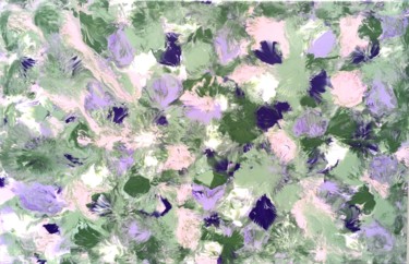 BOUQUET DE FLEURS VIOLETTES Peinture intitulée "BOUQUET DE FLEURS V…" par Cendrique Nouchy-Desjeux (Cendrique Art), Œuvre d'art originale, Acrylique Mon…