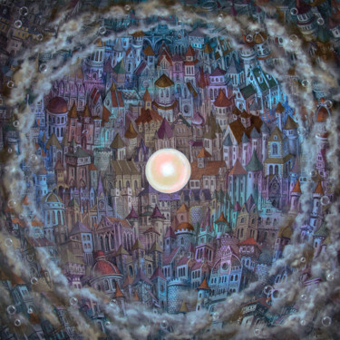 Schilderij getiteld "Pearl" door Victor Molev, Origineel Kunstwerk, Olie