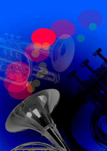 Arts numériques intitulée "Jazz_1" par Bernard Amiot, Œuvre d'art originale, Photo montage