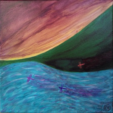 La danse des libellules Peinture intitulée "La danse des libell…" par Emmanuel Nouyrigat, Œuvre d'art originale, Acrylique