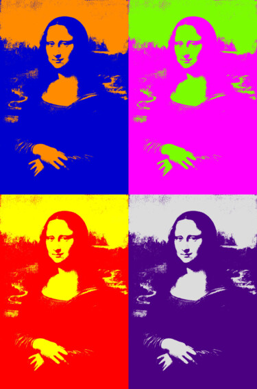 제목이 "Mona Lisa - Hommage…"인 디지털 아트 Franz Hümpfner로, 원작, 디지털 페인팅