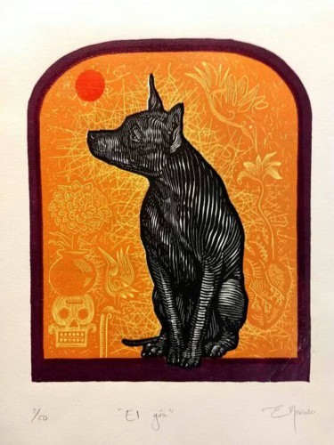 印花与版画 标题为“The guide” 由E. Robledo, 原创艺术品, 压纹