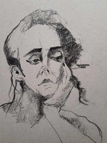 제목이 "Céline 1"인 그림 Rosemay Dahan로, 원작, 숯