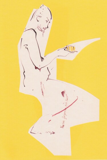 Dibujo titulada "Le Marais 4" por Narine Grigoryan, Obra de arte original, Tinta