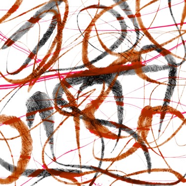 Good Vibes - Orange Arts numériques intitulée "Good Vibes - Orange" par Cila, Œuvre d'art originale, Peinture numérique