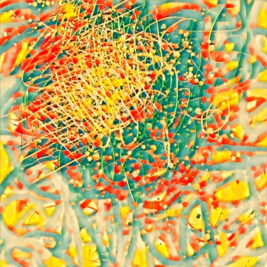 Champ de Fleurs - 2 Arts numériques intitulée "Champ de Fleurs - 2" par Cila, Œuvre d'art originale, Peinture numérique