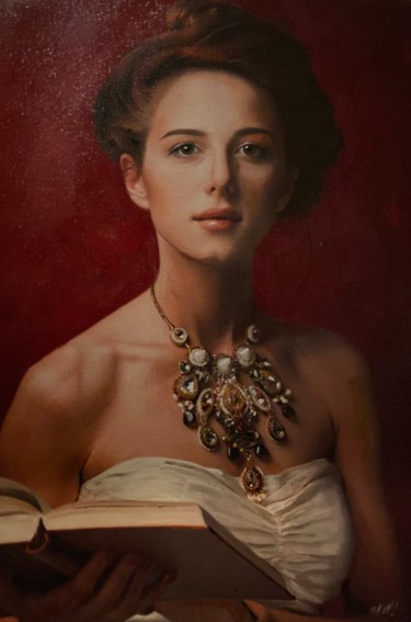 Painting titled "The Book Of Jewels" by William Oxer, Original Artwork, Acrylic