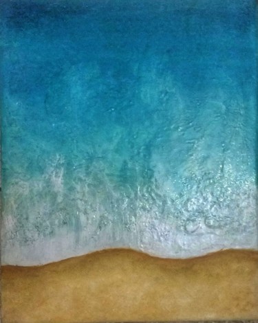 "Azul" başlıklı Tablo Juliana Calu tarafından, Orijinal sanat, Petrol