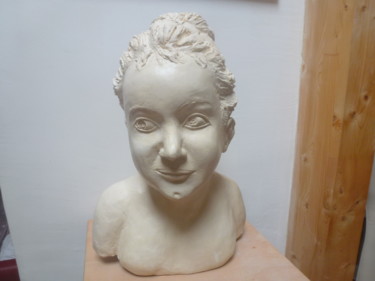 雕塑 标题为“Portrait de Louise…” 由Chrysanthou, 原创艺术品, 粘土