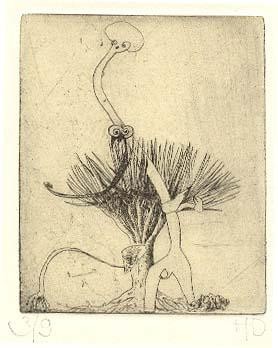 Printmaking titled "Quand la Ballatrix…" by Didier Hamey, Original Artwork, Engraving