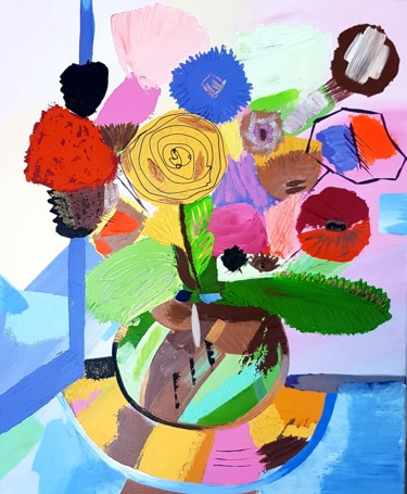 Bouquet11 Peinture intitulée "Bouquet11" par Dral Art, Œuvre d'art originale, Acrylique Monté sur Châssis en bois