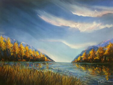 Painting titled "En montagne" by Patrick Fischer, Original Artwork, Pastel