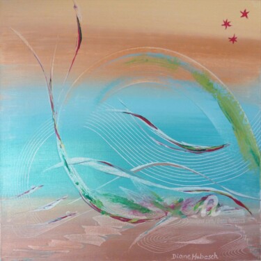 66.Régénération des Eaux primordiales Peinture intitulée "66.Régénération des…" par Diane Hubesch, Œuvre d'art originale, Acrylique Monté sur Châssis en bois