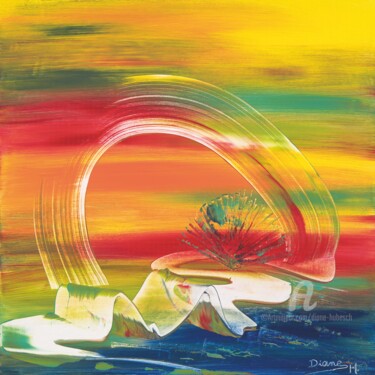 70.S'aligner sur son chemin de Vie Peinture intitulée "70.S'aligner sur so…" par Diane Hubesch, Œuvre d'art originale, Acrylique Monté sur Châssis en bois