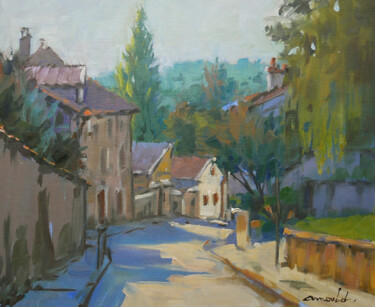 Peinture intitulée "Village de Villers…" par Christian Arnould, Œuvre d'art originale, Huile