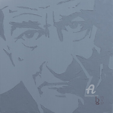 Pintura titulada "Portrait Monochrome…" por Benjamin Geiser, Obra de arte original, Acrílico Montado en Bastidor de camilla…