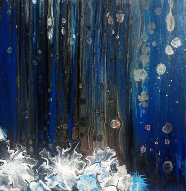 White flowers Peinture intitulée "White flowers" par Vanja Zanze, Œuvre d'art originale, Acrylique