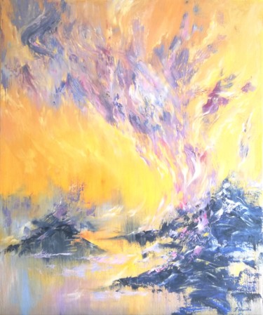Painting titled "Merge of elements" by Olga Polianska, Original Artwork, Oil