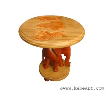 Design intitulée "Guéridon elephant" par Kebe, Œuvre d'art originale