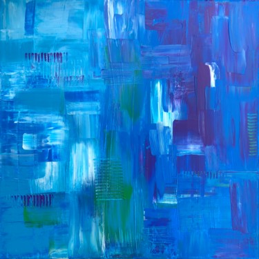 Painting titled "Dreaming" by Ludwika Pilat, Original Artwork, Acrylic Mounted on Wood Stretcher frame