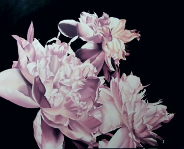 绘画 标题为“LIGHT PINK  PEONY” 由Luigi Maria De Rubeis, 原创艺术品, 油