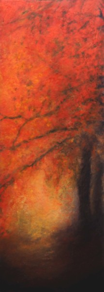 Painting titled "Lumière en sous boi…" by B. Alexis, Original Artwork, Oil