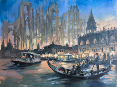 Prossima Fermata San Marco. Peinture intitulée "Prossima Fermata Sa…" par Andrei Svistunov, Œuvre d'art originale, Pastel