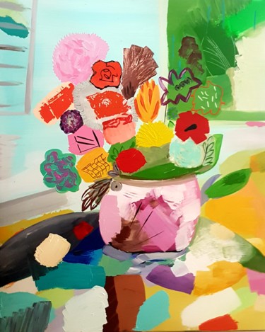 Bouquet14 Peinture intitulée "Bouquet14" par Dral Art, Œuvre d'art originale, Acrylique Monté sur Châssis en bois