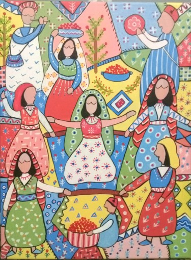 la reine des cerises Peinture intitulée "la reine des cerises" par L'Atelier De Sana, Œuvre d'art originale, Acrylique