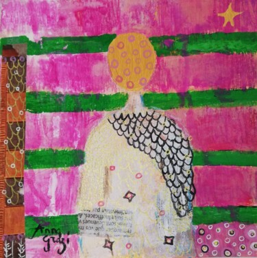 Painting titled "L'élégant pensif  #…" by Anna Grazi, Original Artwork, Acrylic