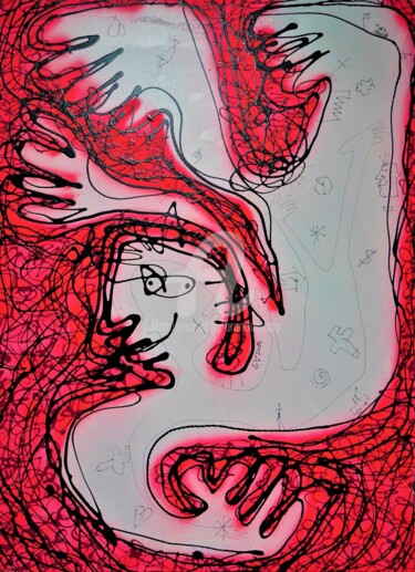 Peinture intitulée "LE MONDE A L'ENVERS" par Bruno Antony-Thouret (bruno antony), Œuvre d'art originale, Acrylique