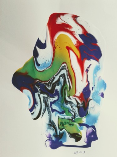 Schilderij getiteld "Geen" door Marianne Huizinga, Origineel Kunstwerk, Gouache