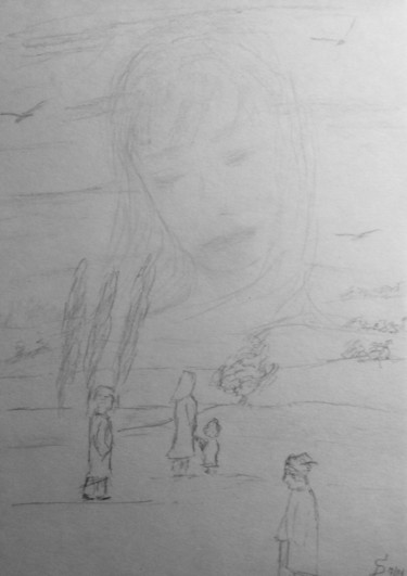 Zeichnungen mit dem Titel "le rêve eternel" von Stefan Dhein, Original-Kunstwerk, Bleistift