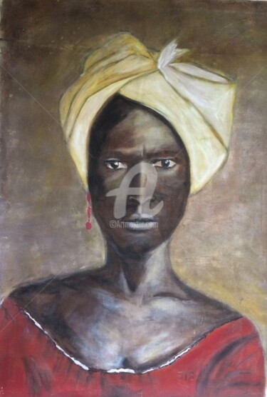 Peinture intitulée "Esclave du quai Val…" par Martine Vuaillat, Œuvre d'art originale, Huile