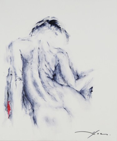 绘画 标题为“427_Nu_46x55” 由René Goxes, 原创艺术品, 油