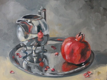 Painting titled "Отражения" by Anastasia Kolesnikova, Original Artwork, Oil