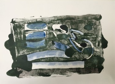 Gravures & estampes intitulée "Sans titre  1" par Isabelle Langlois, Œuvre d'art originale, Monotype