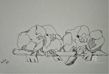 Zeichnungen mit dem Titel "fame 4, countess, i…" von Grazyna Hajewski, Original-Kunstwerk, Tinte