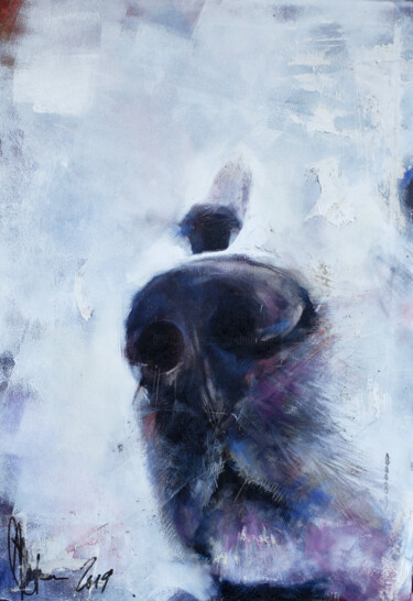 Painting titled "Alabai Kolya." by Igor Shulman, Original Artwork, Oil