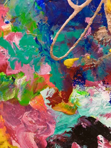 Painting titled "Tachyon- The World…" by Aatmica Ojha, Original Artwork, Acrylic