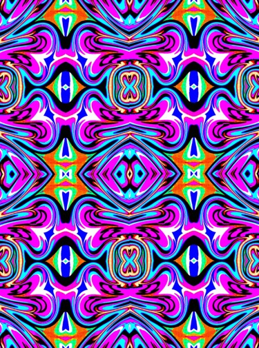 Digital Arts titled "Azalea curtain" by Peter Jalesh, Original Artwork, Digital Painting