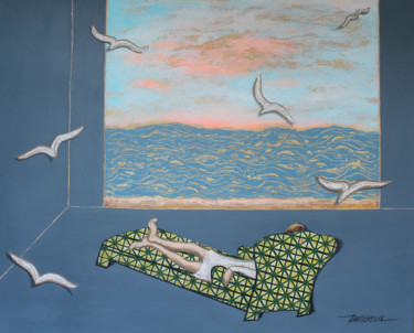 Peinture intitulée "La méridienne" par Véronique Wibaux, Œuvre d'art originale, Acrylique