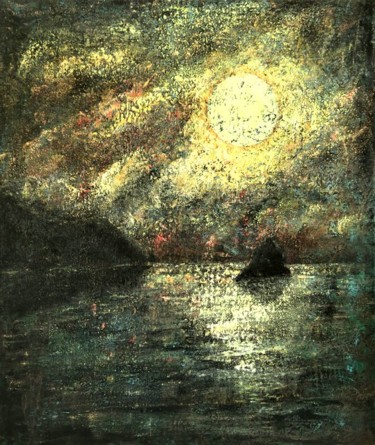 L'îlot Peinture intitulée "L'îlot" par Robert Bass, Œuvre d'art originale, Acrylique