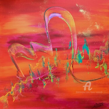 95.Rencontrer - Êtres mutants - révéler Peinture intitulée "95.Rencontrer - Êtr…" par Diane Hubesch, Œuvre d'art originale, Acrylique Monté sur Châssis en bois