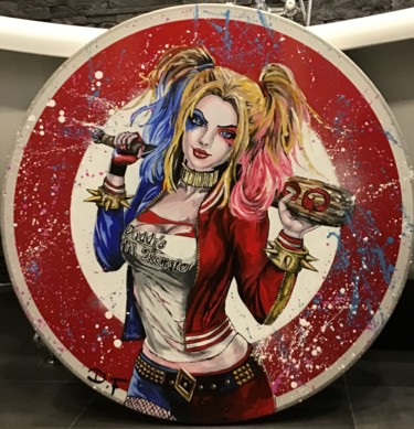 Pittura intitolato "Harley quinn" da Fabienne Dagnet, Opera d'arte originale, Acrilico